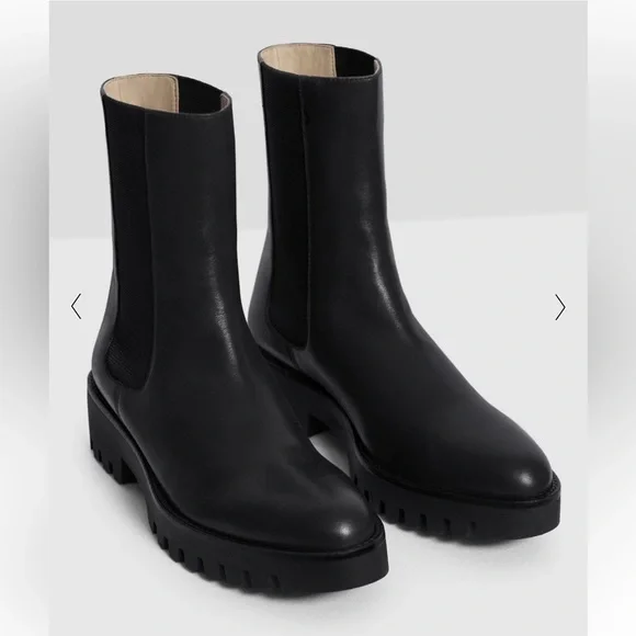 THEORY***CHELSEA BOOTIE In Black Leather**EU 40; US 10 $475 - Picture 8 of 12